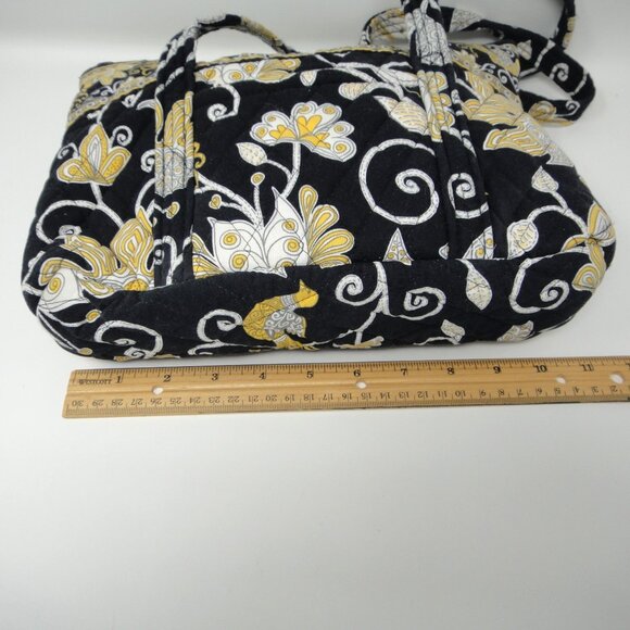Vera Bradley Shoulder Bag Tote  YELLOW BIRD Quilted Cotton Purse - Picture 6 of 10